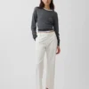 Pantalons kaki taille moyenne
