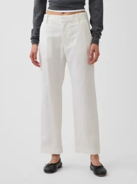 Pantalons kaki taille moyenne