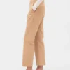 Pantalons kaki taille moyenne