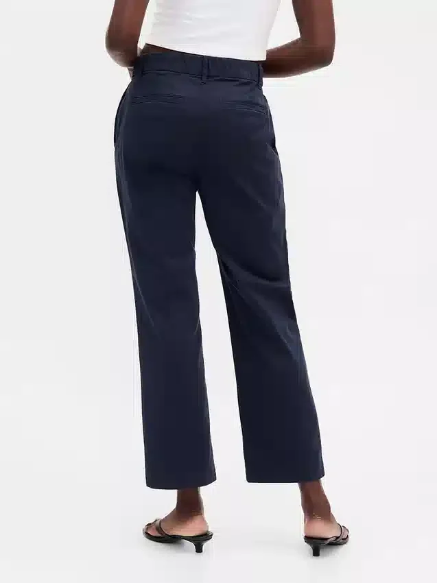 Pantalons kaki taille moyenne