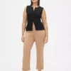 Pantalons kaki taille moyenne