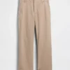 Pantalons kaki taille moyenne