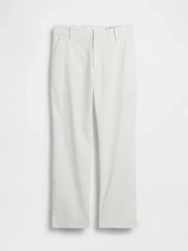 Pantalons kaki taille moyenne