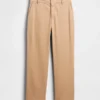 Pantalons kaki taille moyenne