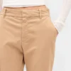 Pantalons kaki taille moyenne