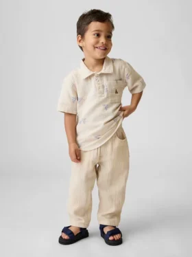 Pantalons larges en gaze de coton à enfiler pour Bébé & Enfant