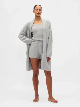 Peignoir ample en bouclé CashSoft