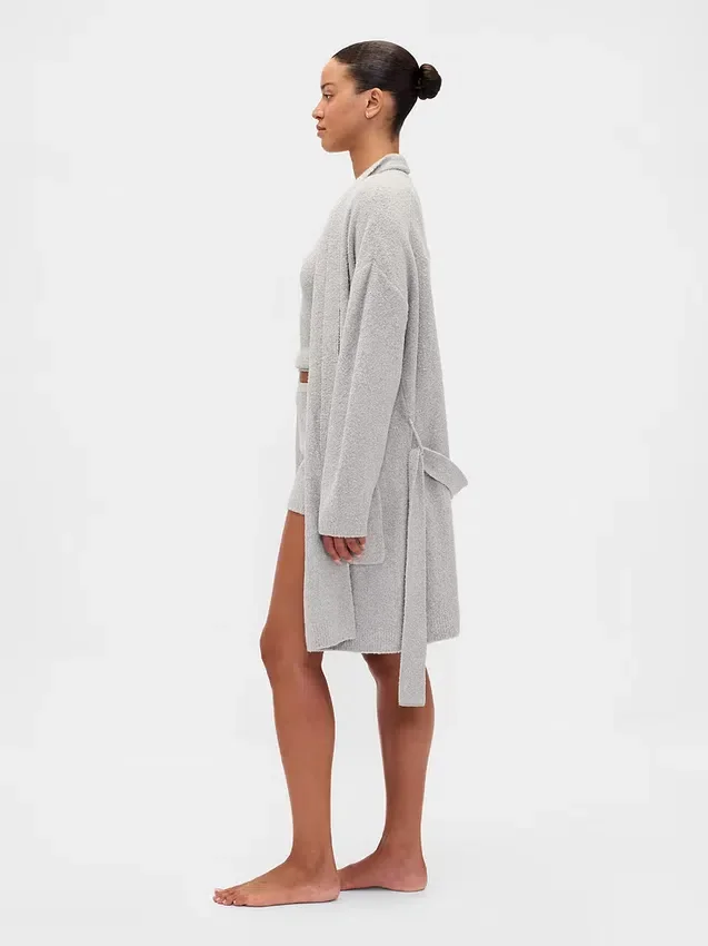 Peignoir ample en bouclé CashSoft