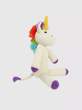 Peluche licorne tricotée