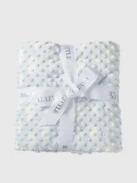 Petite couverture « Nuage douillet » en bambou bleue