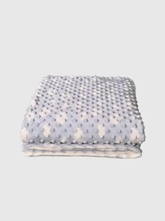 Petite couverture « Nuage douillet » en bambou bleue