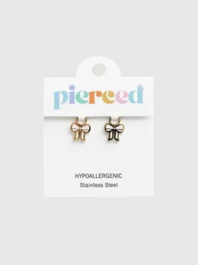Pierced Co : breloque nœud rose pour boucles d’oreilles Huggie