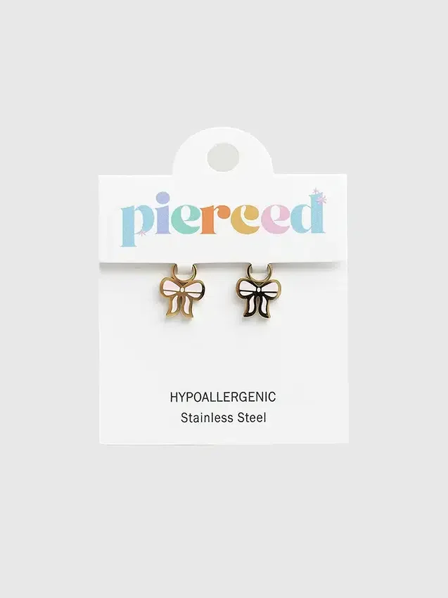 Pierced Co : breloque nœud rose pour boucles d’oreilles Huggie