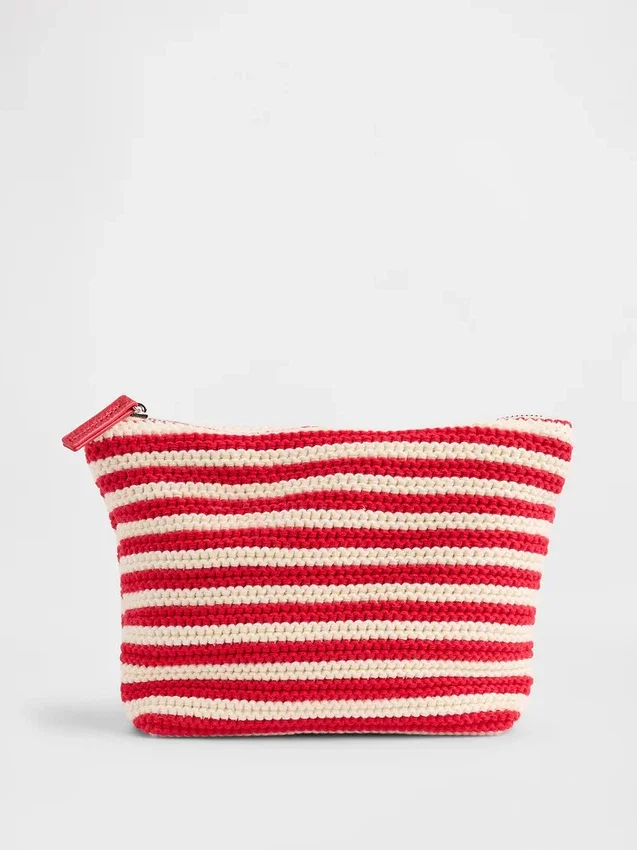 Pochette à fermeture éclair en crochet