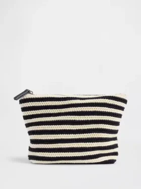 Pochette à fermeture éclair en crochet