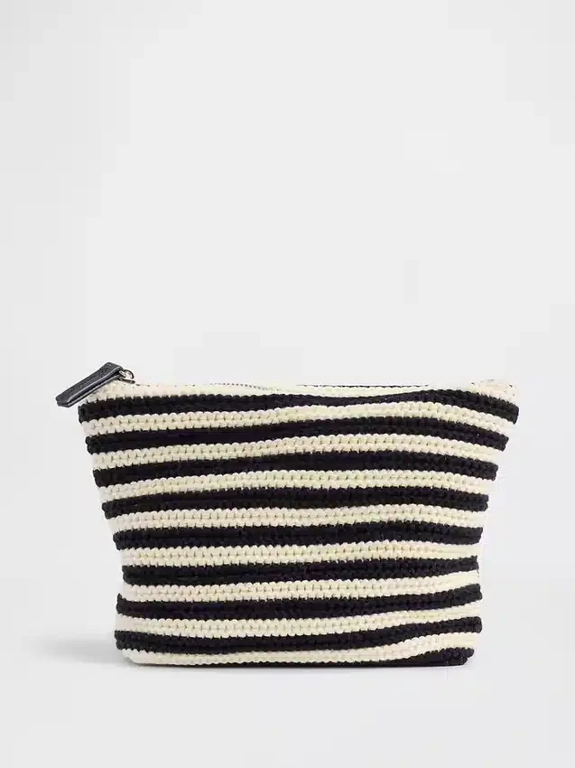 Pochette à fermeture éclair en crochet