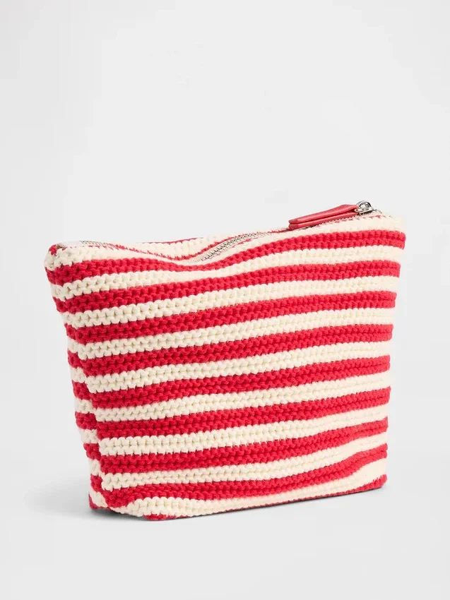 Pochette à fermeture éclair en crochet