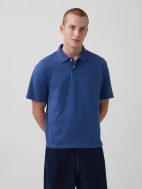 Polo en piqué ample