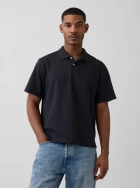 Polo en piqué ample