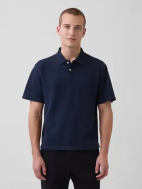 Polo en piqué ample