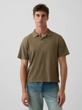 Polo en piqué ample