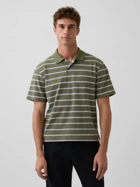 Polo en piqué ample