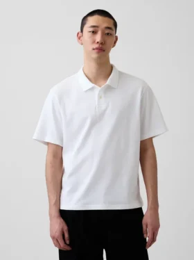 Polo en piqué ample