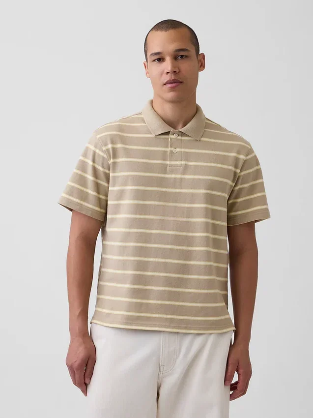 Polo en piqué ample