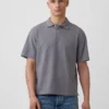 Polo en piqué ample