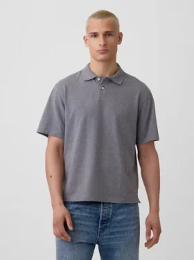 Polo en piqué ample