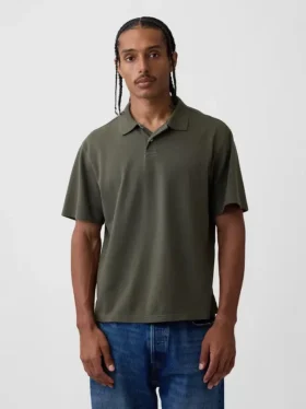 Polo en piqué ample