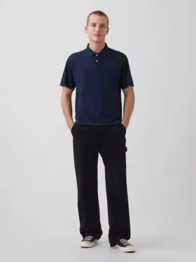 Polo en piqué ample
