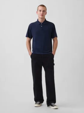 Polo en piqué ample