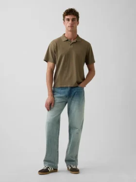 Polo en piqué ample