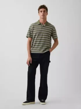 Polo en piqué ample