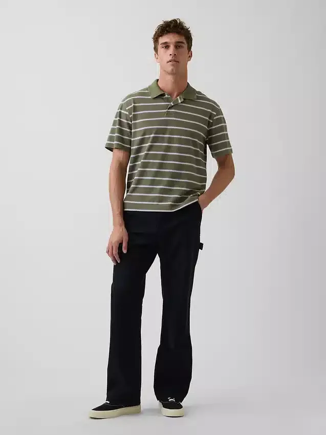 Polo en piqué ample