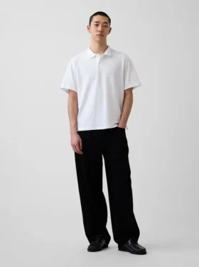 Polo en piqué ample