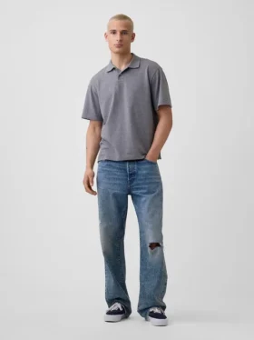 Polo en piqué ample