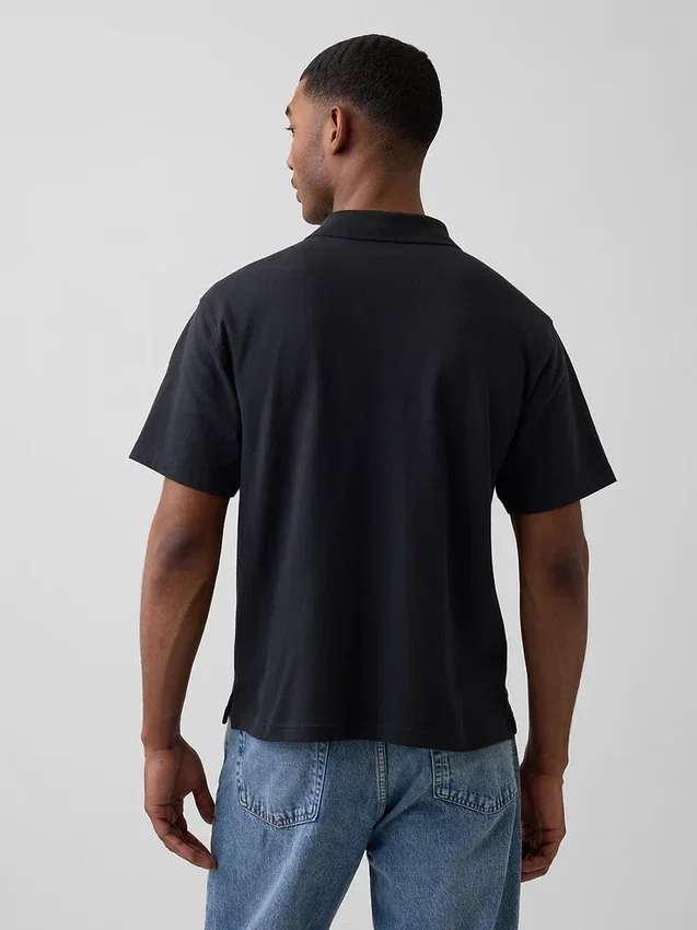 Polo en piqué ample