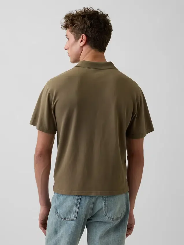 Polo en piqué ample