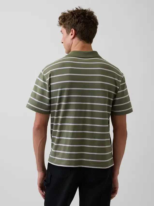Polo en piqué ample