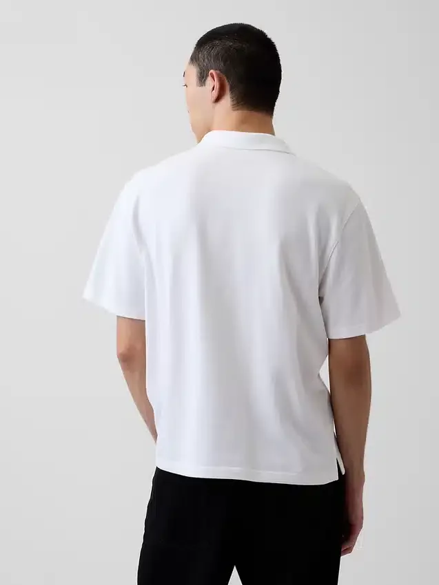 Polo en piqué ample