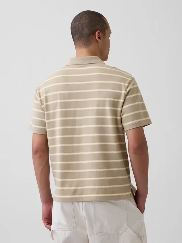 Polo en piqué ample