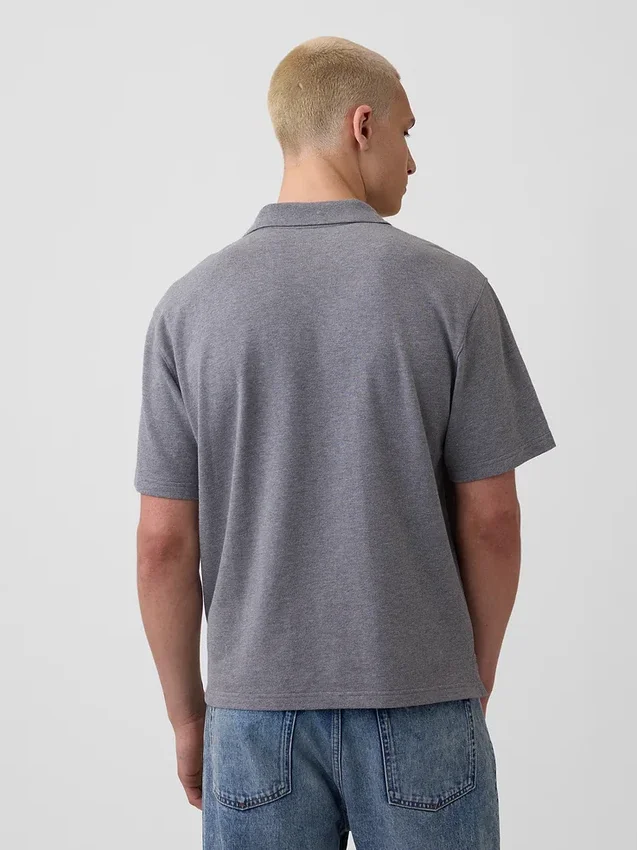 Polo en piqué ample