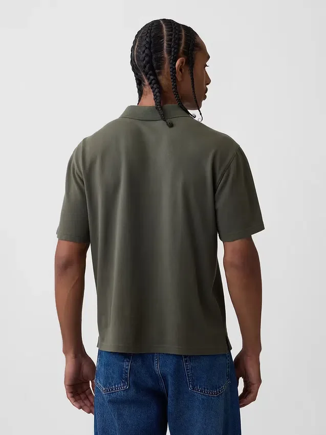 Polo en piqué ample