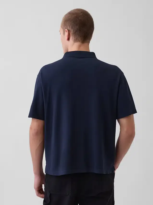 Polo en piqué ample