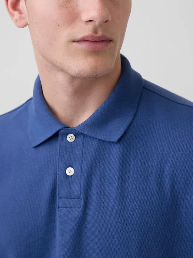 Polo en piqué ample