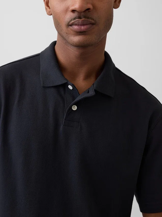 Polo en piqué ample