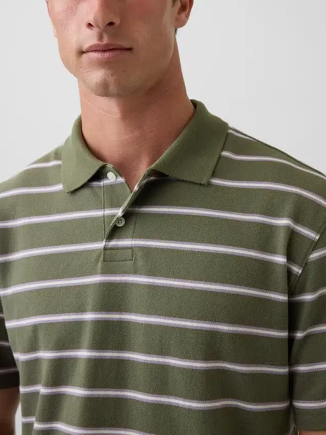 Polo en piqué ample