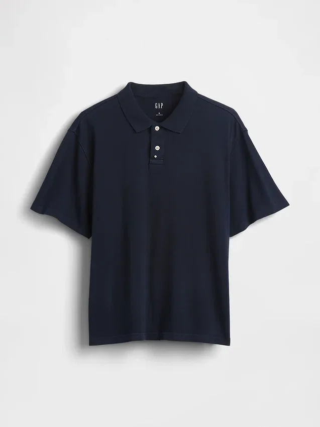 Polo en piqué ample